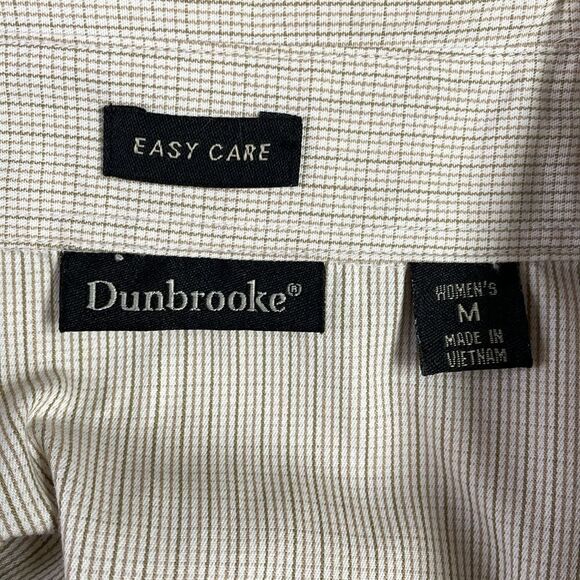 Dunbrooke EasyCare Ladies Tailored Button Down Blouse, Size Medium, Tan - Picture 4 of 5